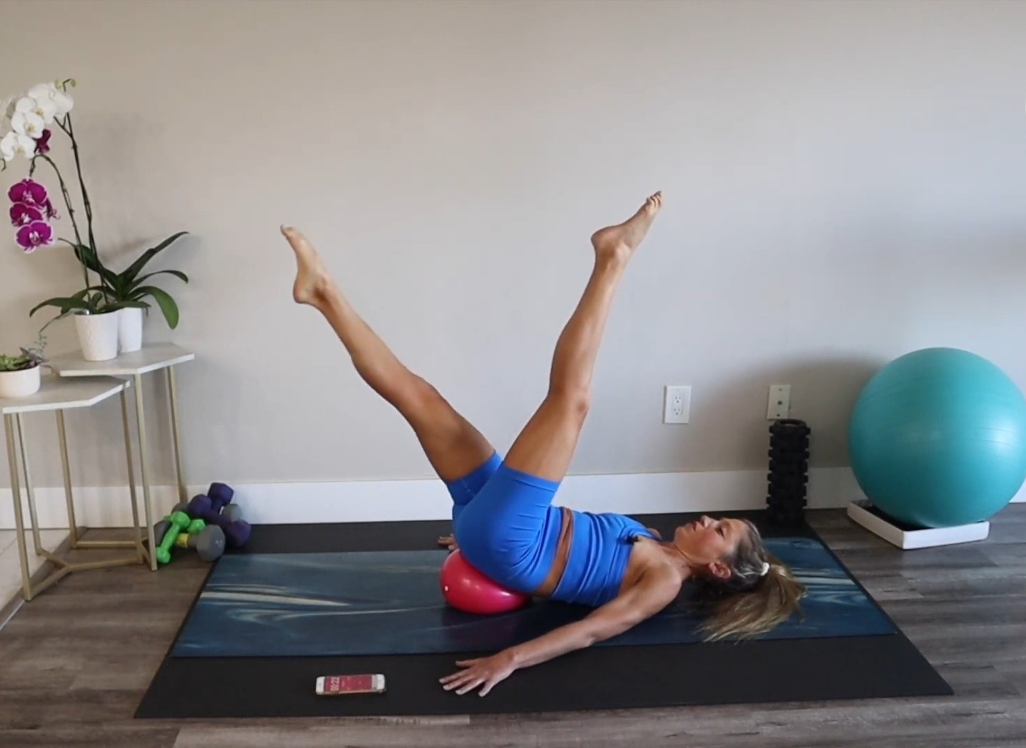 Single Leg Lower Pilates Mini Ball workout