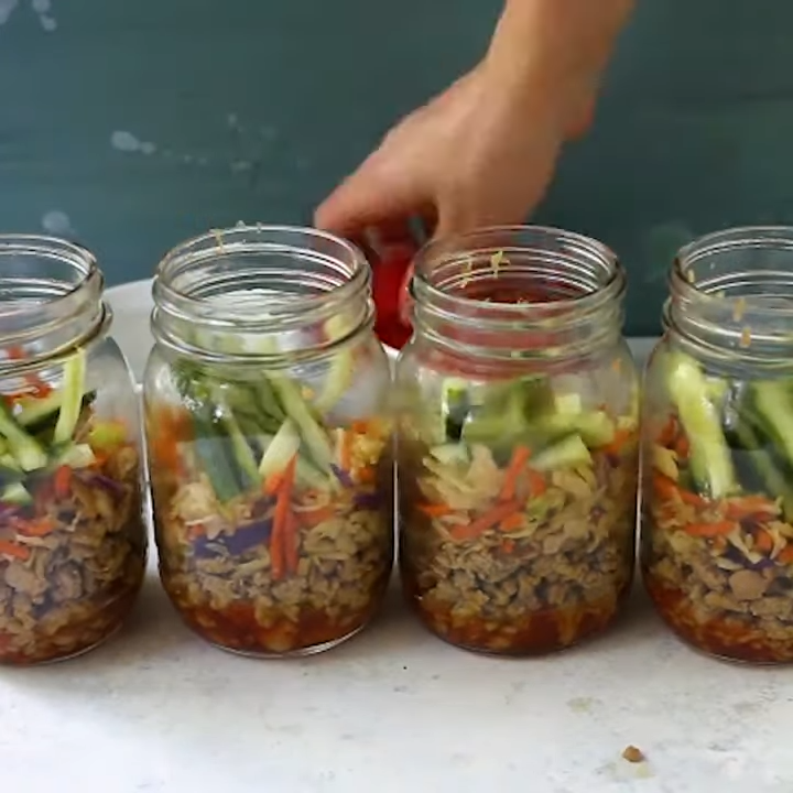 Quick & Easy Chicken Spring Roll Jars