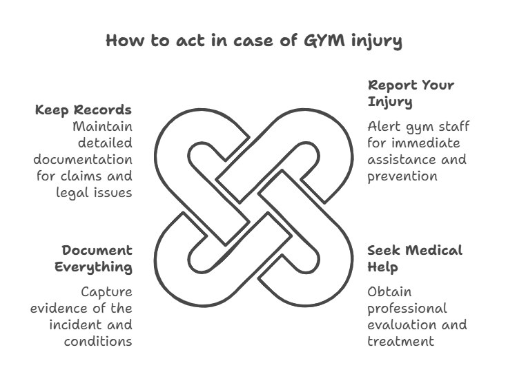 How to act in case of GYM injury