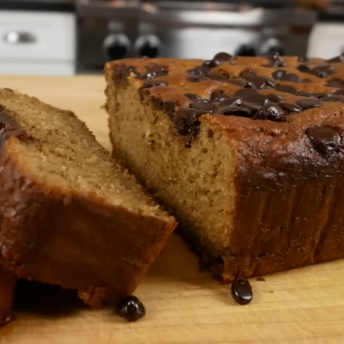 banana bread sliced