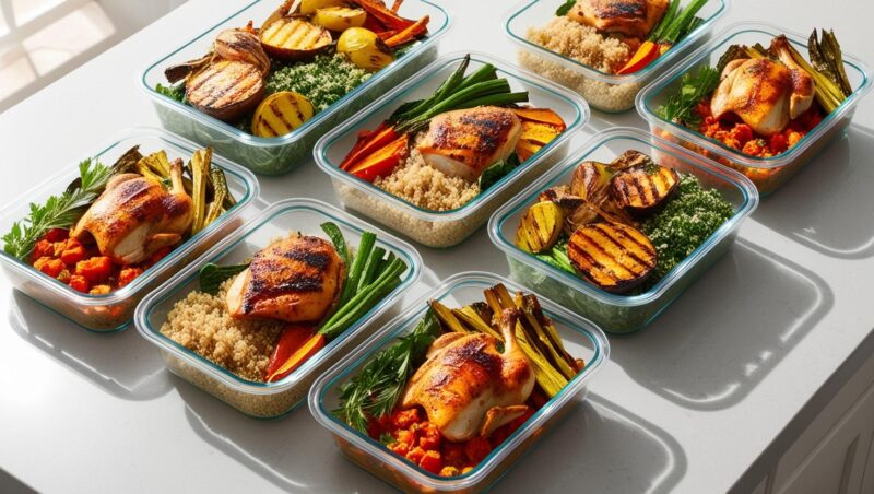 Checken meal prep, for fit and healthy lifestyle