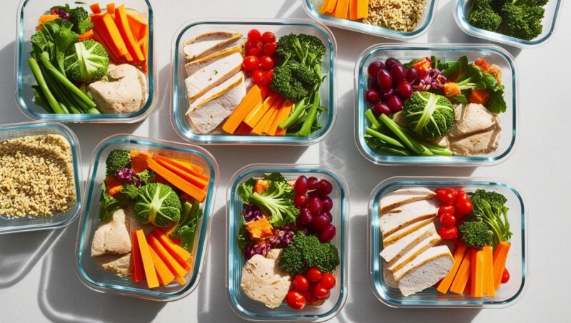 Image is representing meal prep for one week