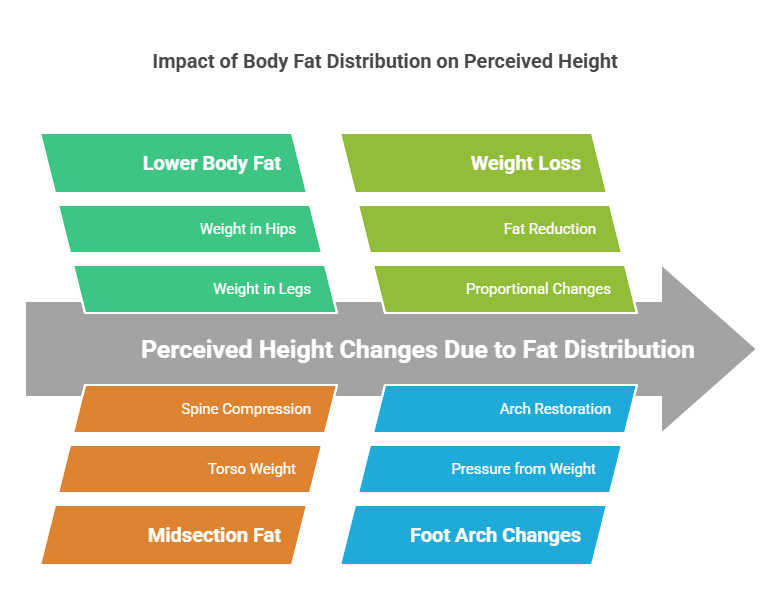 Impact of Body Fat Distribution on Perceived Height