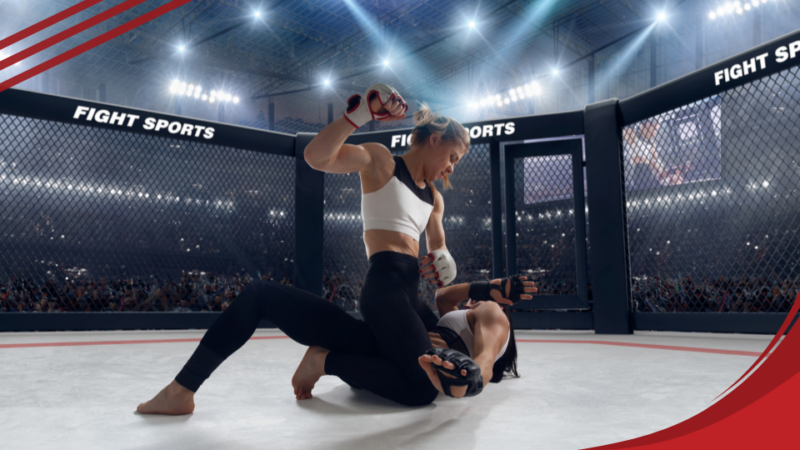 MMA women in fight