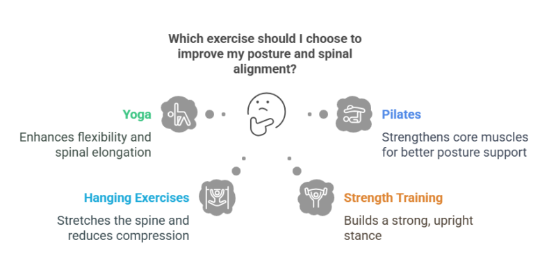 Which exercise should I choose to improve my posture and spinal alignment